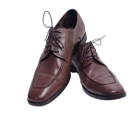 Lavorazione Artigiana Mens Brown Leather Lace Up Brogue Dress Shoes Size 11 main image 5